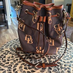 Dooney & Bourke Monogram Crossbody Bag - Brown and Tan